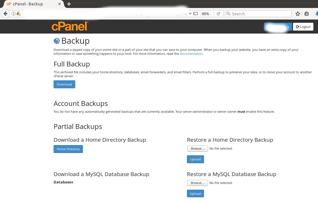 How to do a full website backup in Cpanel